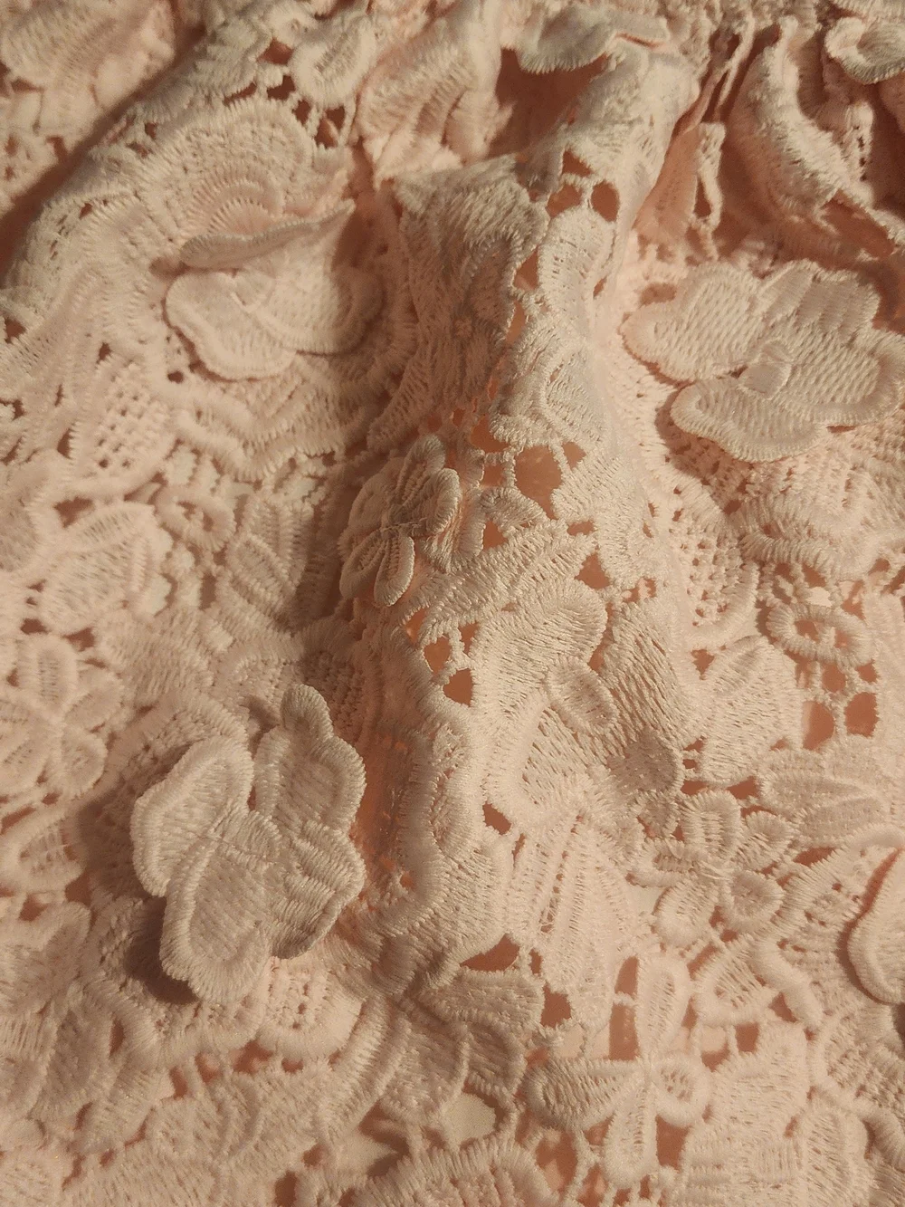 Altar'd State Blush Pink Lace Appliqué Mini Dress - Picture 6 of 7